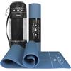 A.M.C. Tappetino Yoga in TPE Ecologioco con Doppio Strato Antiscivolo Alta Densità Materassino Tappeto Allenamento Fitness Aerobica Palestra Ginnastica Dimensione 180 x 61 cm con Custodia