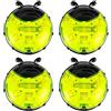 WASAGA Smart Luci della Ruota della Bici 4pz Bicicletta LED Coccinella ha Parlato di Luce Riflettore di Avvertimento per Adulti o Bambini & Alimentato da Batteria CR2032 (Verde)