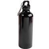Generico Borraccia in alluminio (750ml) con tappo in plastica e moschettone (argento)