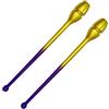 Baoblaze 2 Pezzi di clavette per Ginnastica Ritmica collegabili, Attrezzi da Ballo, Attrezzatura Portatile da 45 cm per Allenamento di Ginnastica, per, Oro Viola