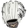 Mizuno GPE1175F1 Mizuno Prime Elite - Guanto da softball per campo o lanciatore a lancio rapido, 11,75 pollici, lancio a mano destra, colore: bianco e grigio