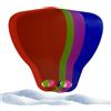 kivrimlarv Snow Sled - 4 Piece Heavy Duty Roll Up Sledding Board | Portable Winter Slide Board for Kids, Flexible Snow Sledge for Outdoor Sports Skiing Beach Grass Sand or Ice Downhill Fun, 45x65cm Multicolor