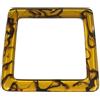 DQZRTUECA Confezione da 2 Manici for Borsa Quadrati in Resina Multicolore 9,5x9,5 cm for Fai da Te E Artigianato Artistico(Amber)