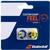 BABOLAT Custom Damp X2, Smorzatore di Vibrazioni Unisex Adulto, Nero Giallo, 2 unità