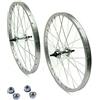 ECOVELO COPPIA RUOTA/CERCHIO ANTERIORE + POSTERIORE 20 X 1.75 BICI ATTACCO STANDARD ALLUMINIO/ACCIAIO 20X1.75 BICICLETTA CITY BIKE - PASSEGGIO DADI DI FISSAGGIO Bici EPOCA GRAZIELLA MTB CITYBIKE BIMBO/A 1 V