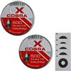 ARMERIAONLINE SINCE 1999 5 Bersaglii 14x14 1000 Pallini PIOMBINI 4 5 4.5 45 MM PIOMBINI Cobra per CARABINA Pistola Aria COMPRESSA Gas CO2