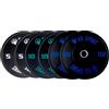 Fitness Discount Set dischi bumper 70 kg | Kit bumper dischi foro 50 mm | coppie 5, 10 e 20 kg