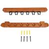 Miskall Porta Stecche da Biliardo Per 6 Stecche, Portastecche da Biliardo in Legno Montato a Parete con 6 Clip Per Stecche