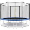 VELORIX Rete di Sicurezza per Trampolino Sostituzione, PE Anti-Strappo & Resistente ai UV, 6 Fodere per Paletti con Zip, (Senza Paletti) (Black,8FT(244cm) - 6 poles NET)