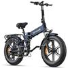 ENGWE ENGINE Pro 2.0 Bicicletta Elettrica Pieghevole 20x4.0 Fat Tire, Batteria 768Wh 16Ah fino a 110KM, Sensore di Coppia, Sospensione Completa, 8 Velocità per Città e Fuoristrada (Standard, Nero)