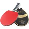 Gettimore Racchetta da ping pong a 7 strati in legno per ping pong racchetta con manico lungo, gomma nera+rossa, attacco tipo offensivo Tom Plate, 200G