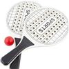 OISE ART STORE Trade Shop - Racchette Mare Traforate con Pallina Racchettoni in Legno Beach Tennis Spiaggia