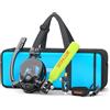SMACO Mini Bombola Sub con Maschera Subacquea 0,5L Bombola Subacquea con Maschera da Snorkeling Piccola Mini Scuba Tank Portatile Bombole Aria Sub Bombola Immersioni con Adattatore S300