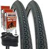 Generico KIT 2 COPERTONI BICI 2 CAMERE D'ARIA 26X1.2 35 584 NERO VALVOLA ITALIA