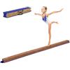 RELAX4LIFE Trave Pieghevole di Equilibrio per Ginnastica Artistica Fascio Ginnastica di Bilanciamento,Blu e Marrone,per Casa o Palestra