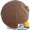 WTZHHK Palla per Lo Pilates, Fitball, Fitball Gravidanza con Coperchio, Pompa,Palla Yoga Palla Gravidanza per Ufficio E Casa Colore A Scelta (Color : Brown, Size : 65CM)