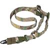 ACEXIER Cintura a Fionda Tattica Regolabile Single Point 1000D Heavy Duty Mount Bungee Slings Kit Airsoft Strap Accessori da Caccia CS Army (Green)