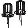 12skipper Set di 2 Giubbotti di Salvataggio Automatici 165N ISO con imbragatura, Nero