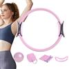 Yonuaret Set Pilates Cerchio 5 Pezzi Kit Anello Yoga Flessibile Resistente Attrezzi Fitness Per Casa