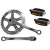 Ciclosport GUARNITURA + PEDALI UNION per bicicletta tipo Classico - City Bike - Olanda - Scatto Fisso/PEDIVELLA COMPRESA (42 Denti)