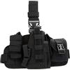 Gexgune Universale Regolabile Militare Esercito tattico Goccia Gamba Coscia Pistola Pistola Fondina Pannello Piattaforma con Molle Sacchetti di Caccia Sacchetto (Nero)