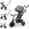 KINDERKRAFT Triciclo Kinderkraft Aston 2 Plus Evolutivo Grey 9 mesi-5 anni