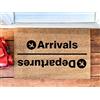 Arrivals Departures Zerbino Fatto a Mano da Viaggio per Aereo - Regalo di Inaugurazione della Casa, Personalizzato per Cucina, Camera da Letto - 45,7 x
