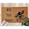 shuaishuaipuzi Wipe Your Hooves - Zerbino con mucca divertente, assorbente, antiscivolo, per raschiare il fango, per casa, cucina, camera da letto, 45,7 x 76,7 cm