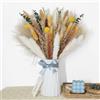 Dljingan Fiori Secchi Decorativi, 75 Pezzi Erba Della Pampas per Vaso Decorative, Bbouquet Fiori Secchi Naturale per Casa Matrimoni 42cm
