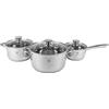 KARL HAUSMANN Set Pentole Acciaio Inox 3 Pentole Induzione, 1.9-6.1 L