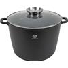 KARL HAUSMANN Pentola Antiaderenti 24 cm 6L con Coperchio - Pentola Induzione antiaderente GREBLON C3, Casseruola in Alluminio Pressofuso per Famiglia e uso Quotidiano, Forno, Manici in Silicone