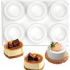 muyulin Stampi grandi in silicone per mousse e cioccolato, stampi rotondi per bicchierini da ghiaccio per bicchierini da liquore, biscotti, caramelle, dessert, budini, dessert