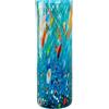 MurArt Vaso in Vetro di Murano da 1000ml Acquamare Collezione Tower in Vetro Soffiato a Mano in Lavorazione Artigianale Made in Italy