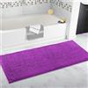FYUN - Tappeto da bagno extra large, tappetino da bagno lungo, ultra morbido in ciniglia, antiscivolo e assorbente, tappetino per bagno, camera da letto, cucina, 70 x 140 cm, colore: viola