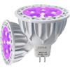 JSVSAL Lampadine LED MR16 GU5.3 con base bi-pin, dimmerabili viola 5 W, equivalenti alogene da 50 W, AC/DC 12 V a bassa tensione, faretti a 40 gradi per illuminazione paesaggistica, cortile, giardino