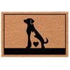 Social crazy Tappeto zerbino personalizzato - Con Cane e Gatto 2 - cocco naturale ideale per ingressi (Cocco Naturale, 90x60 cm)