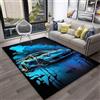 RUILBJM Tappeto con Motivi di Auto Sportive da Corsa per Camera da Letto, Soggiorno Sala da Pranzo Cucina Bagno Zerbino,Ragazzi Ragazze Stanza dei Giochi,Tappetino in Flanella (Blue,160x230 cm)