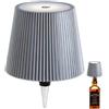 Generico Lampada per Bottiglia Senza Fili, Lampada Bottiglia di Vino per Bottiglie di Liquore 3 Colori Dimmerabili a Batteria Ricaricabile Paralume da Tavolo Touch per Ristorante, Bar (Argento)