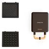 CREATE/STONE STUDIO/Tostiera individuale per sandwich e waffle Nero / 2 piastre intercambiabili: sandwich-grill, waffle, taiyaki, pancake e ciambelle, antiaderente, apertura 100º, 600W