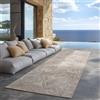 Carpettex Tappeto da Esterno Beige 80x250 cm, Ideale per Cucina, Balcone, Terrazza, Soggiorno e Sala da Pranzo, Design di foglie di palma,