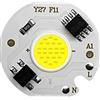 EXMOCIS 5pcs Cob LED Chip luci Spotlight Lampada 220V Smart 3W 5W 7W 9W 10W Lampada 12W per floodlight rettangolare Nessuna necessità-Y27 12W._bianco freddo