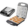 CYTBEK Macchina per biscotti elettrica da 1400 W con 13 piastre antiaderenti per biscotti, scones e waffle black110v