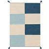 benuta Lytte Tappeto per bambini Anton - Multicolor/Blu 90 x 130 cm - 100% cotone - Rettangolare e in stile: motivi per bambini, Scandi Living - facile da pulire per soggiorno, camera da letto
