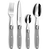 Lou Laguiole Amefa Comptoir Servizio Posate 24 Pezzi, Acciaio Inox, Manico Grigio, Inossidabile