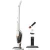 Electrolux Ergorapido - Aspirapolvere per scopa senza fili, con ugelli luminosi a LED e alimentazione a batteria turbo per tappeti e pavimenti duri, colore: bianco satinato