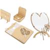Fockety Scatola per Libro degli Ospiti per Matrimonio, Squisito Libro degli Ospiti per Matrimonio, Portatile, Personalizzato, Durevole, Creativo per la Cerimonia (cuore)