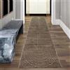 Teppich-Traum Tappeto per il soggiorno Tappeto per il corridoio Corridoio piacevolmente soffice con effetto fiocco alto-basso in marrone, 80 x 300 cm