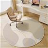 Odot Tappeto Sedia Ufficio Gaming Rotondo, Tappeto Salvapavimento Antiscivolo Protettore del Pavimento Tappetino per Sedia da Ufficio con Ruote per Parquet Pavimenti Duri (filo d'oro,120cm)
