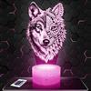 Lampephoto.fr - Lampada 3D Lupo Double Face, Decorazione Animale Realistico Mandala, Idea Regalo Uomo Donna oggetto Lupo Luce Notturna Adulto Decorazione Camera, Idea Regalo Natale Originale TOP