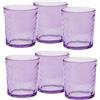 COSE DA CASA Bicchieri retro' viola Eleganti per Stile e Raffinatezza in Vetro 26cl Set di 6 fondo viola in casa per Ogni Tavola e Occasione bar hotel ristorante